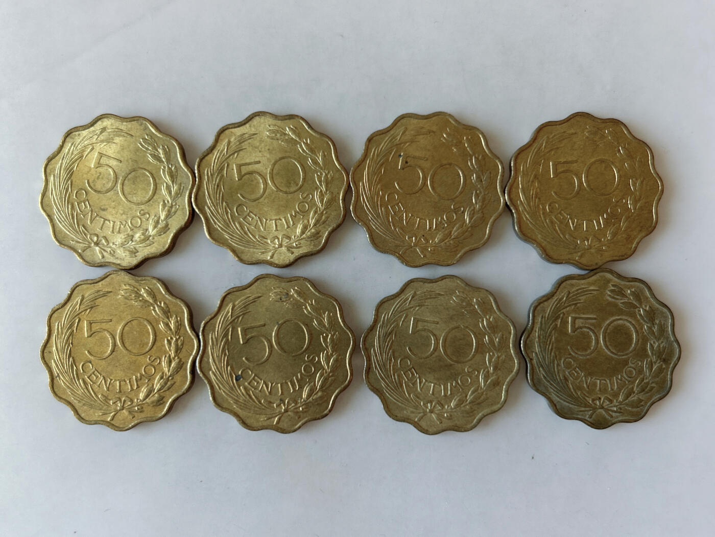 第一海外回流一元起拍收藏 散币专场 第88期 巴拉圭1953年50分 8枚