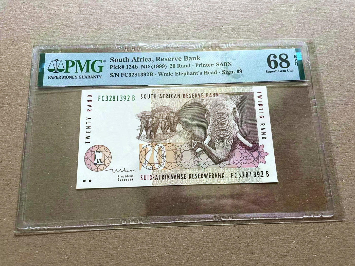 【Blue Auction】✨世界纸币精拍第478期【精】 【无47 冠军分】南非 1999年20兰特 PMG68EPQ 超高分