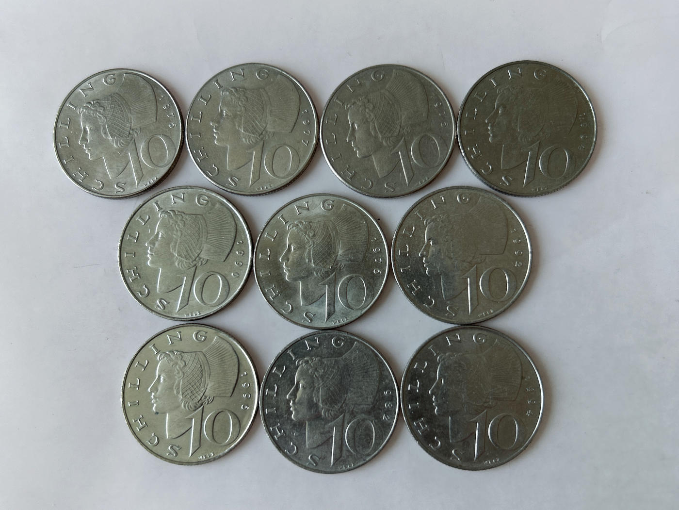 第一海外回流一元起拍收藏 散币专场 第88期 奥地利10先令 10枚