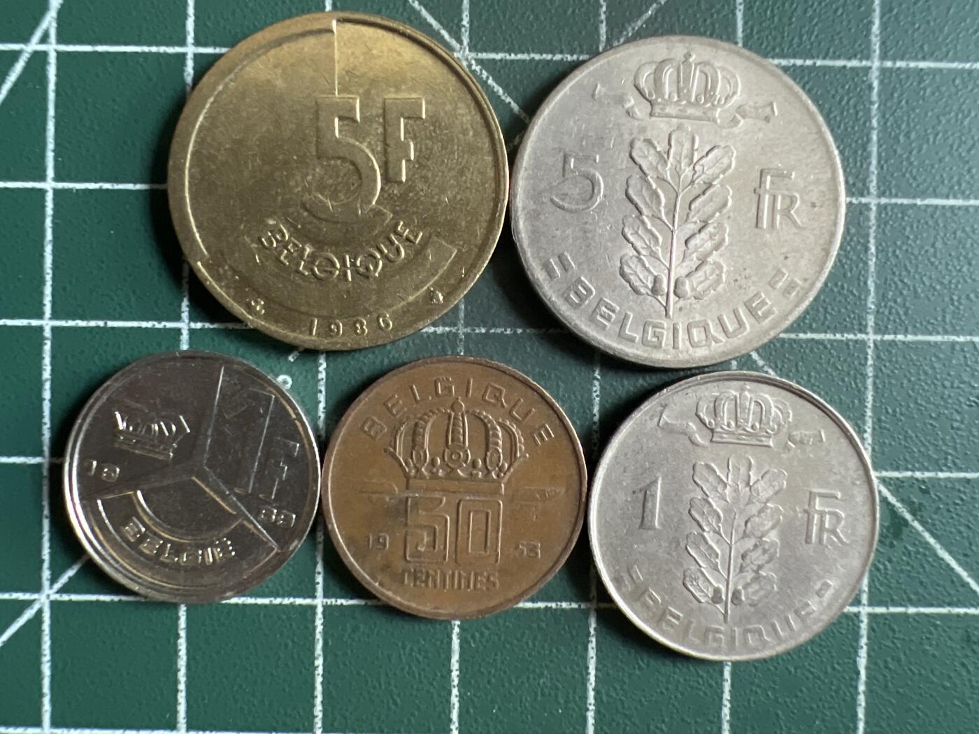 第603期 硬币专场 （无押金，捡漏，全场50包邮，偏远地区除外，接收代拍业务） 比利时一套5枚