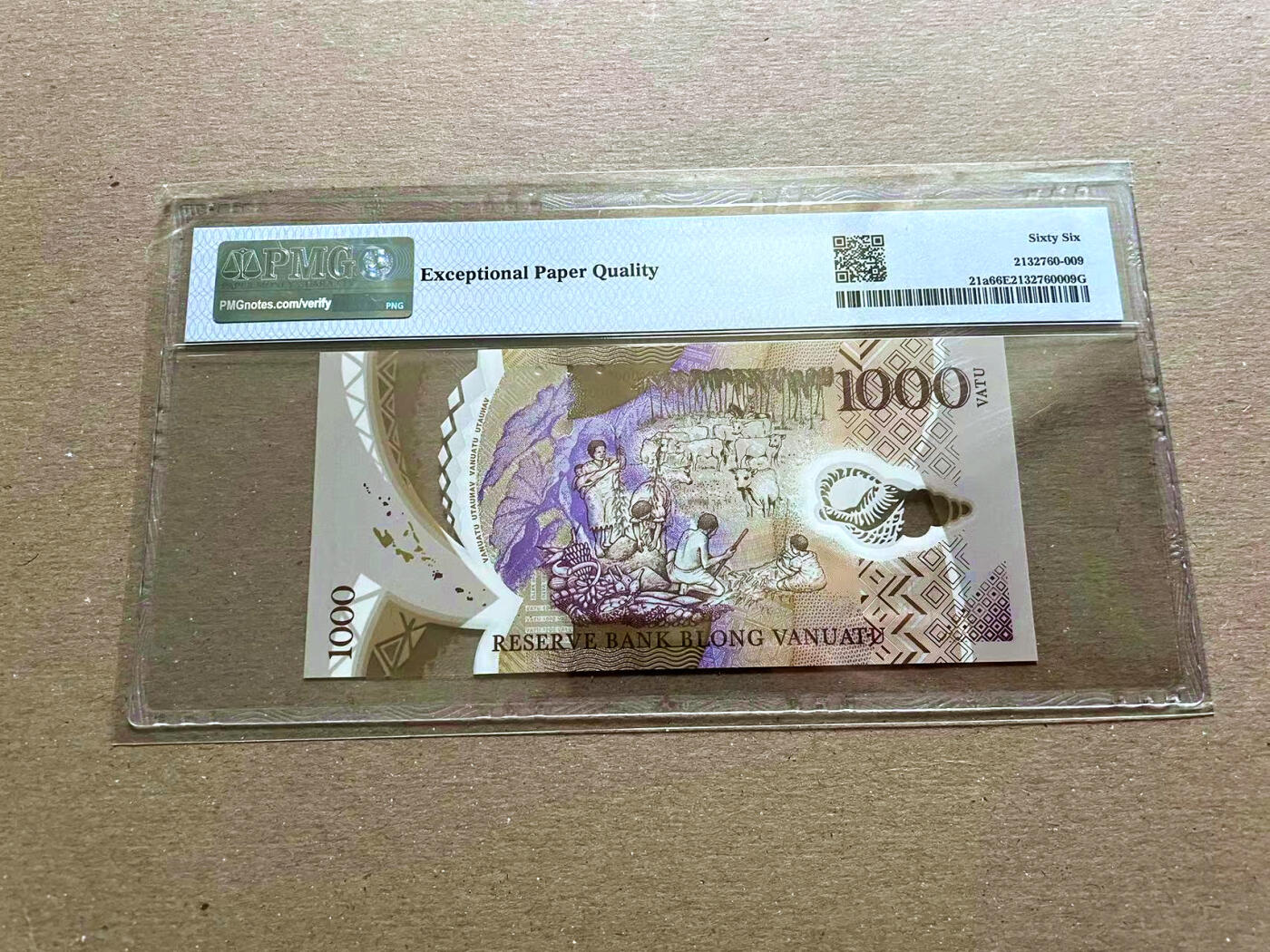 【Blue Auction】✨世界纸币精拍第478期【精】 瓦努阿图 2020年1000瓦图 PMG66EPQ