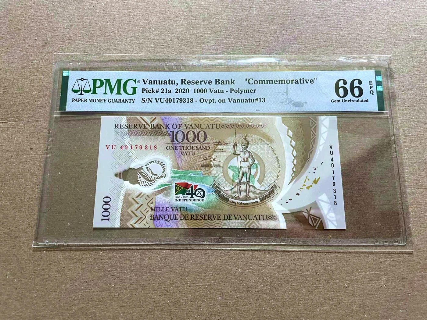 【Blue Auction】✨世界纸币精拍第478期【精】 瓦努阿图 2020年1000瓦图 PMG66EPQ