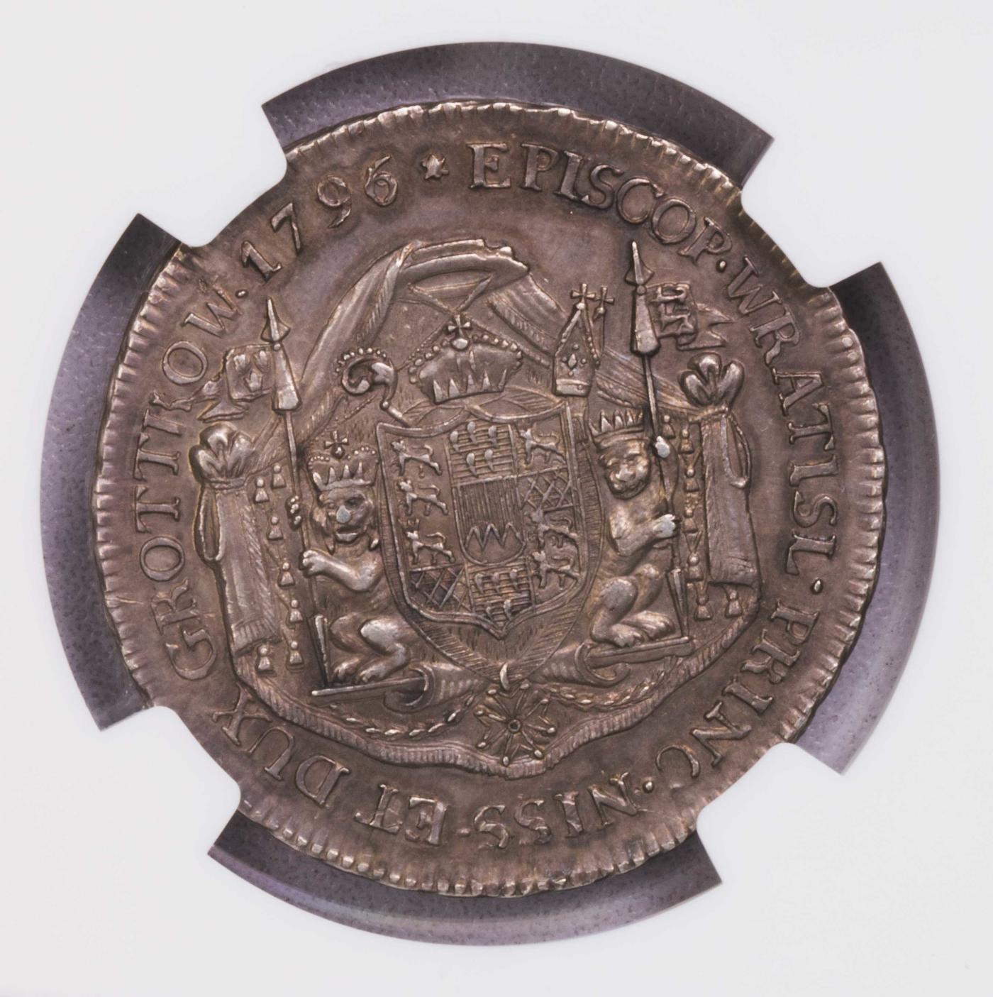 NGC-UNCD 1796神罗德意志布雷斯劳半泰勒银币 非常稀有