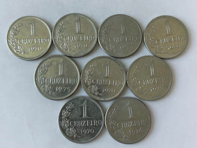 第一海外回流一元起拍收藏 散币专场 第89期 - 巴西70年代1克鲁塞罗 9枚