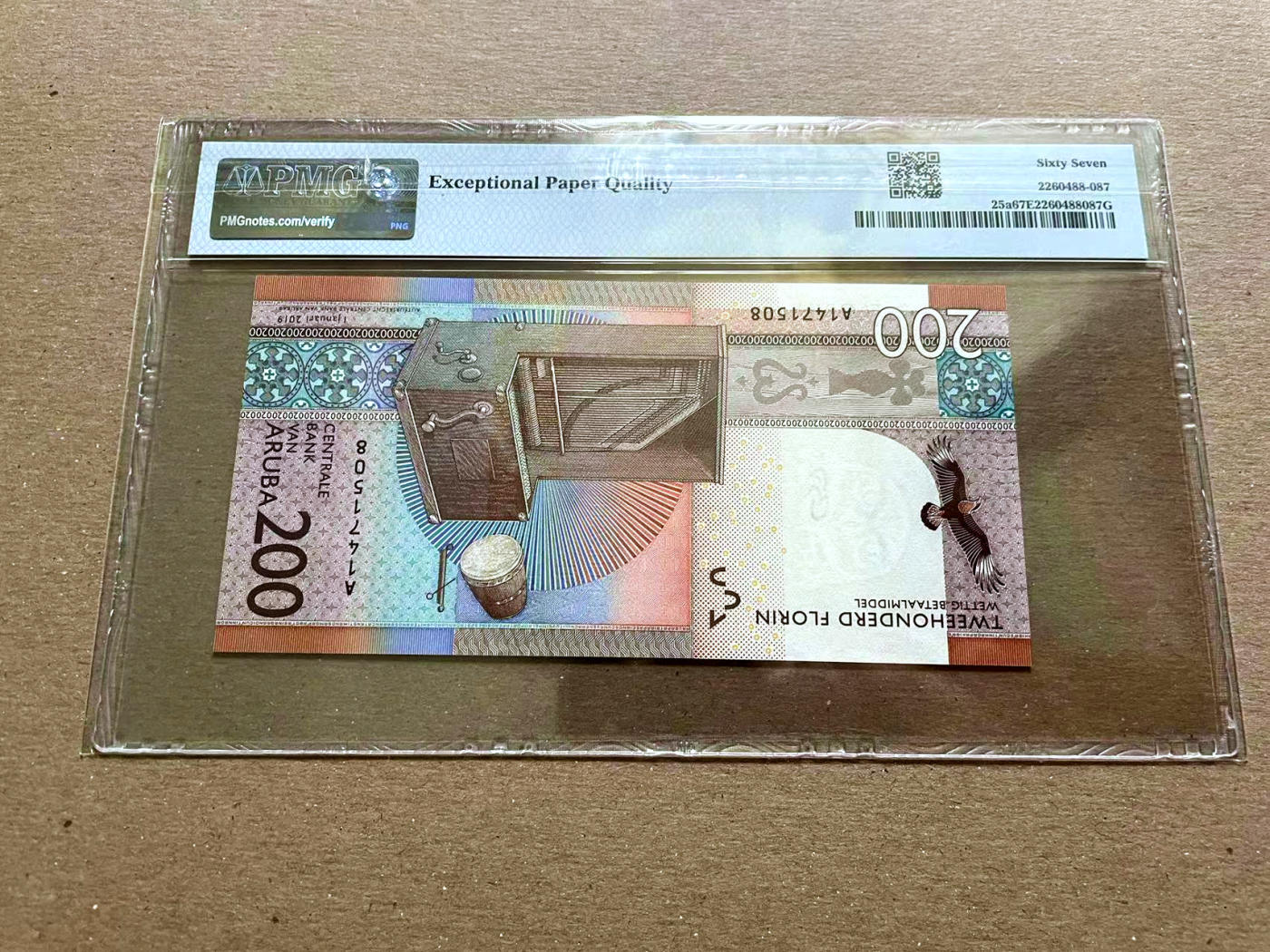 【Blue Auction】✨世界纸币精拍第478期【精】 阿鲁巴 2019年200弗罗林 PMG67EPQ 高分 