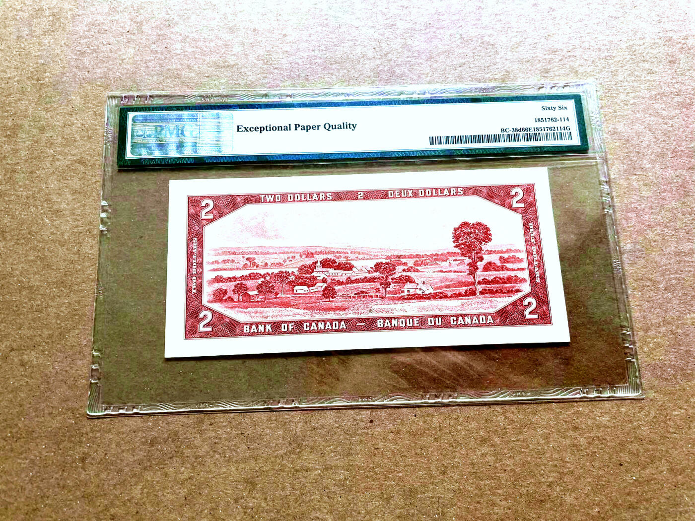 【Blue Auction】✨世界纸币精拍第478期【精】 【无47】加拿大 1954年2元 PMG66EPQ 