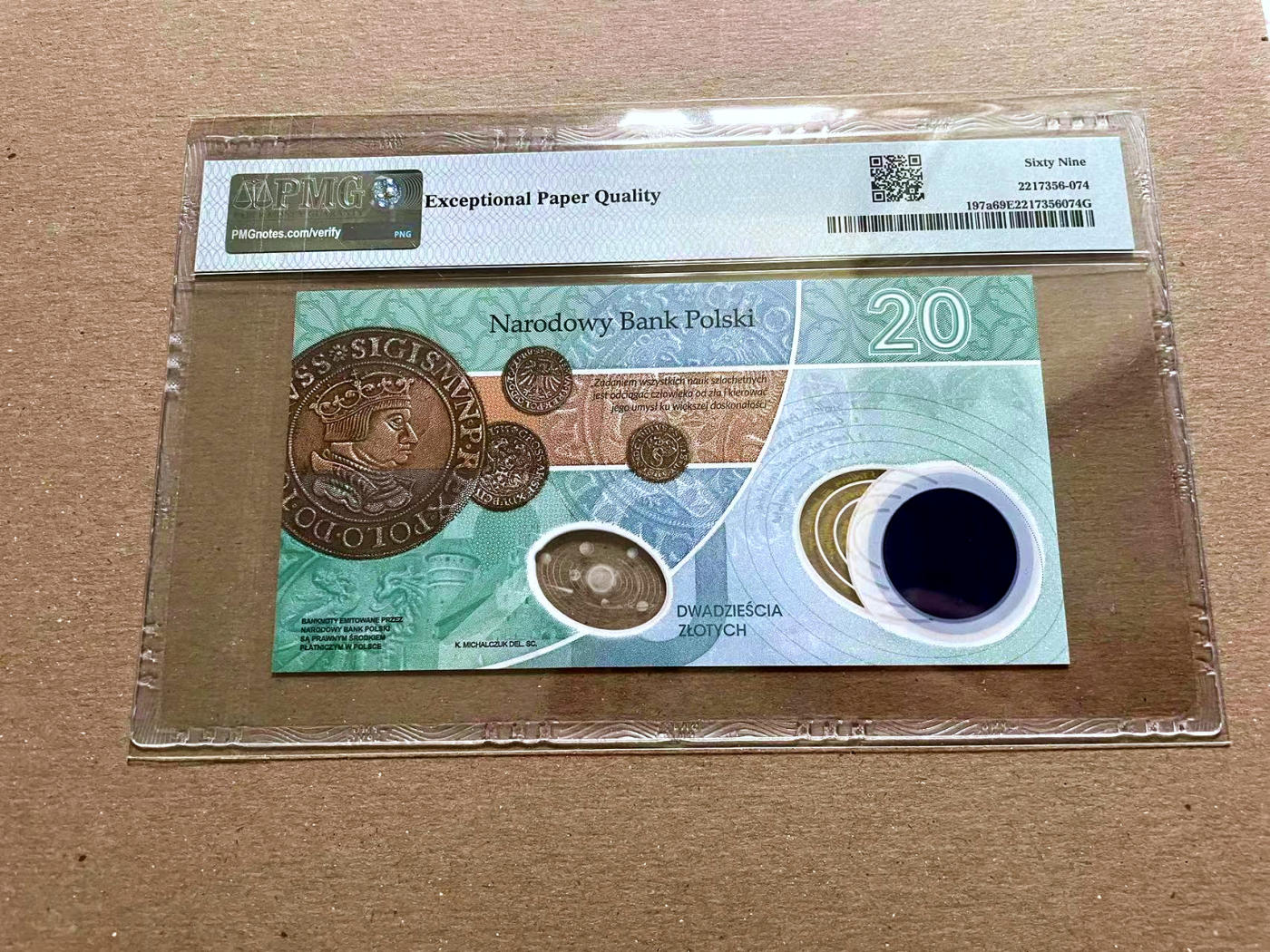 【Blue Auction】✨世界纸币精拍第478期【精】  【倒置号】波兰 2023年20兹罗提 哥白尼 PMG69EPQ 近满分