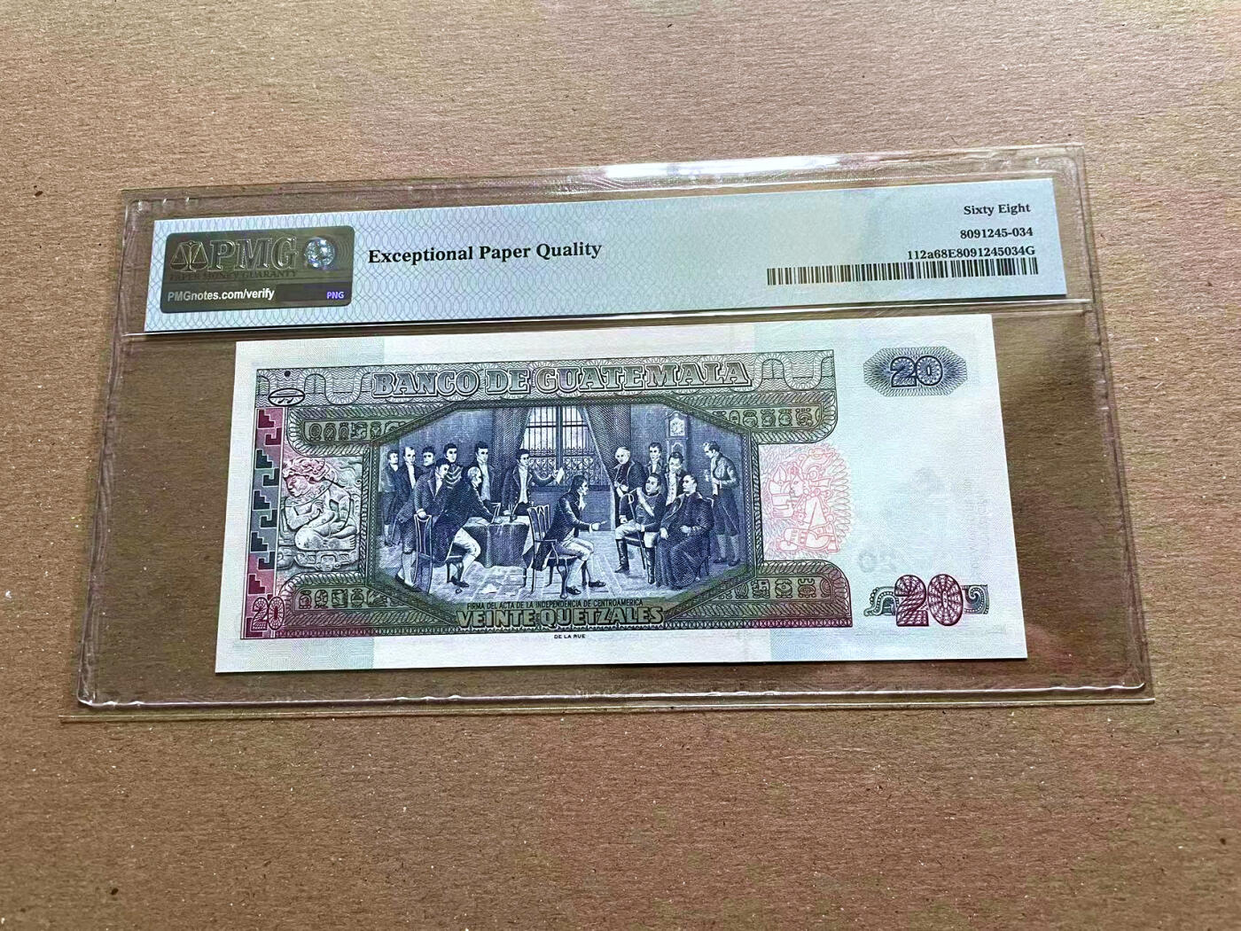 【Blue Auction】✨世界纸币精拍第478期【精】 危地马拉 2006年20Q PMG68EPQ 超高分