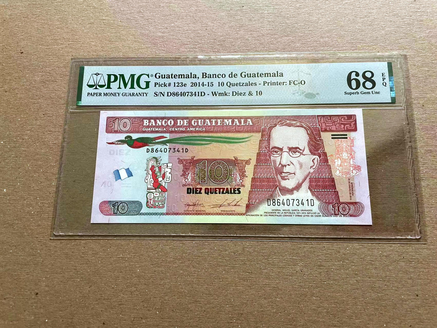 【Blue Auction】✨世界纸币精拍第478期【精】 危地马拉 2014-15年10Q PMG68EPQ 超高分