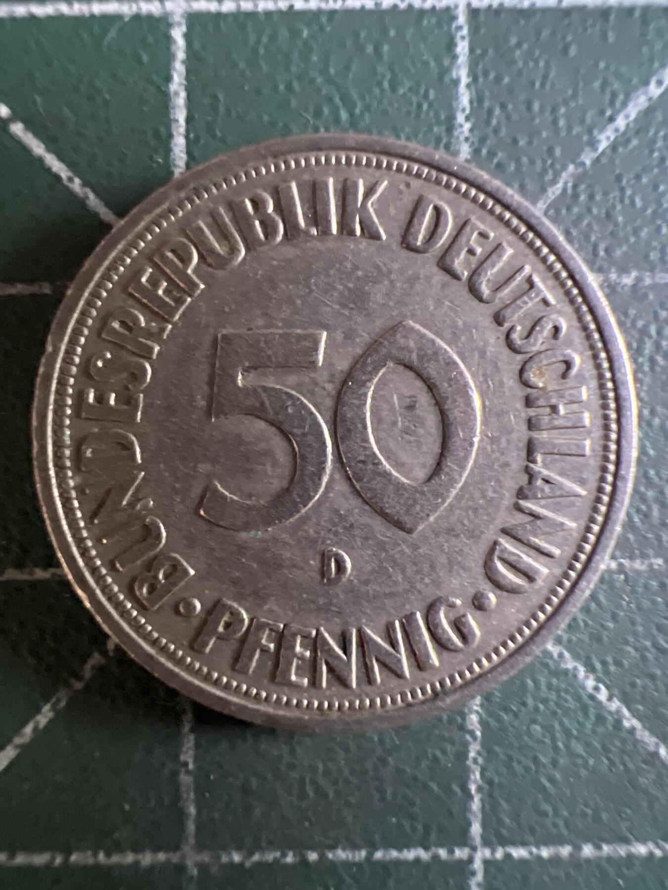第603期 硬币专场 （无押金，捡漏，全场50包邮，偏远地区除外，接收代拍业务） 德国50分 D