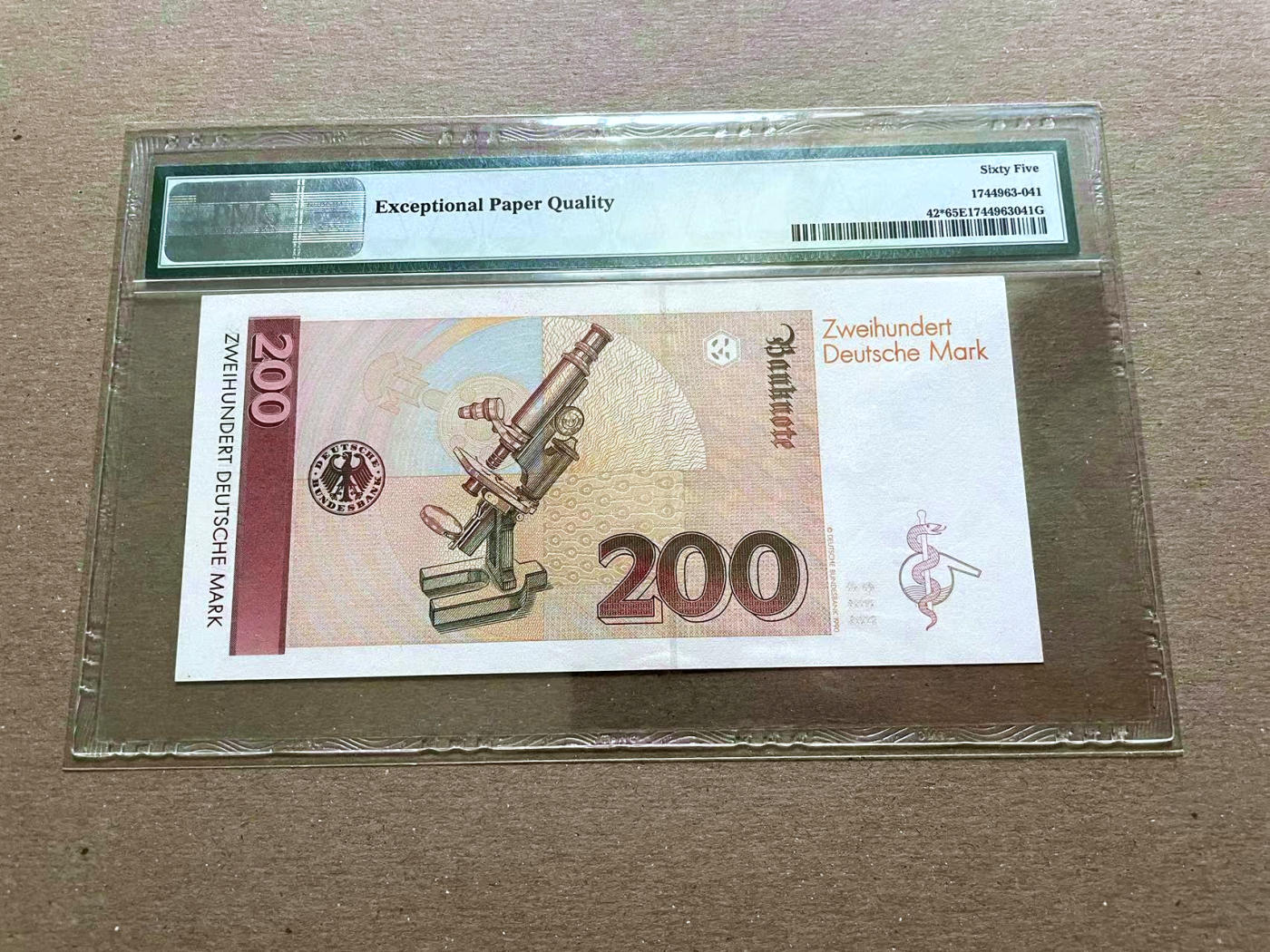 【Blue Auction】✨世界纸币精拍第478期【精】 【补号】德国 1989年200马克 PMG65EPQ 