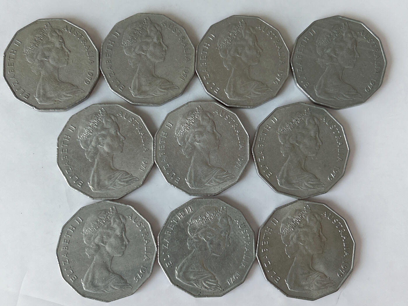 第一海外回流一元起拍收藏 散币专场 第88期 澳大利亚50分 10枚