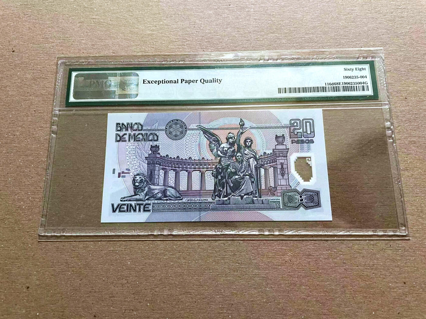 【Blue Auction】✨世界纸币精拍第478期【精】 墨西哥 2003年20比索PMG68EPQ 超高分
