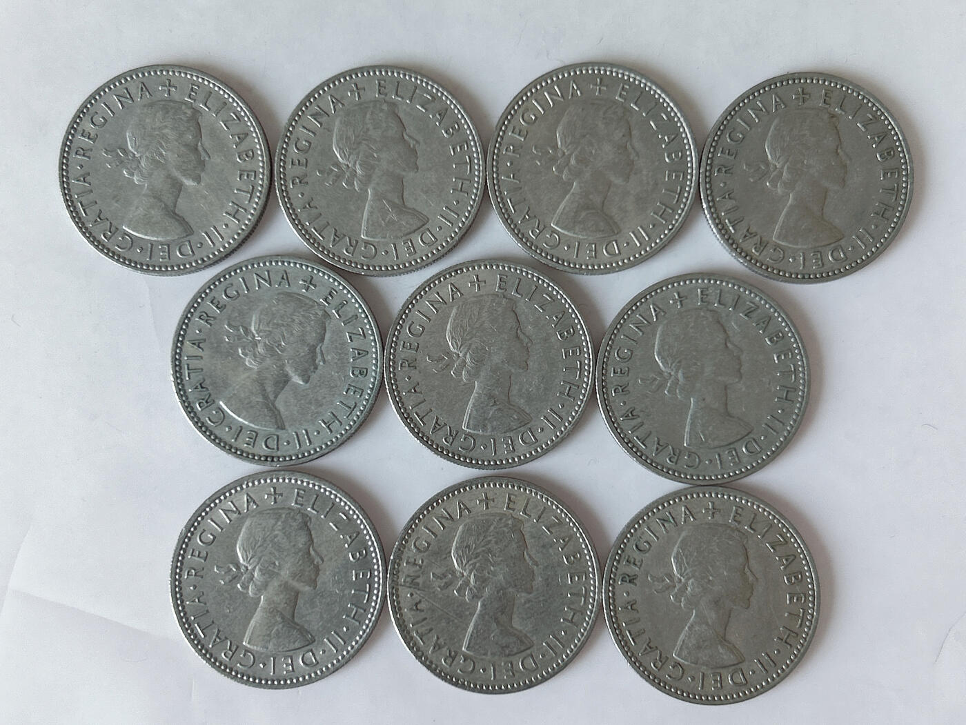 第一海外回流一元起拍收藏 散币专场 第88期 英国1先令硬币 站狮版 10枚