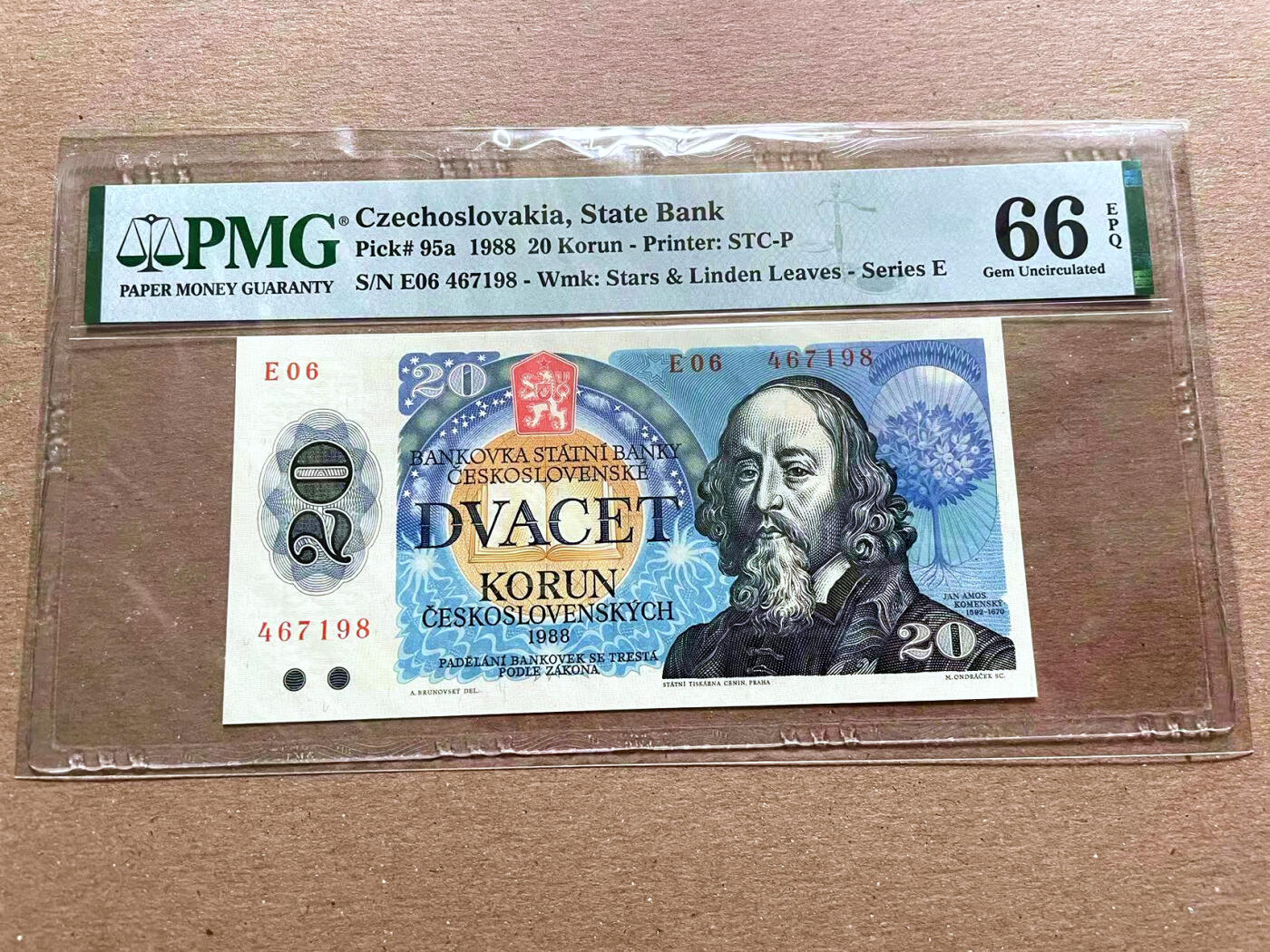【Blue Auction】✨世界纸币精拍第478期【精】 捷斯 1988年20克朗 PMG66EPQ 
