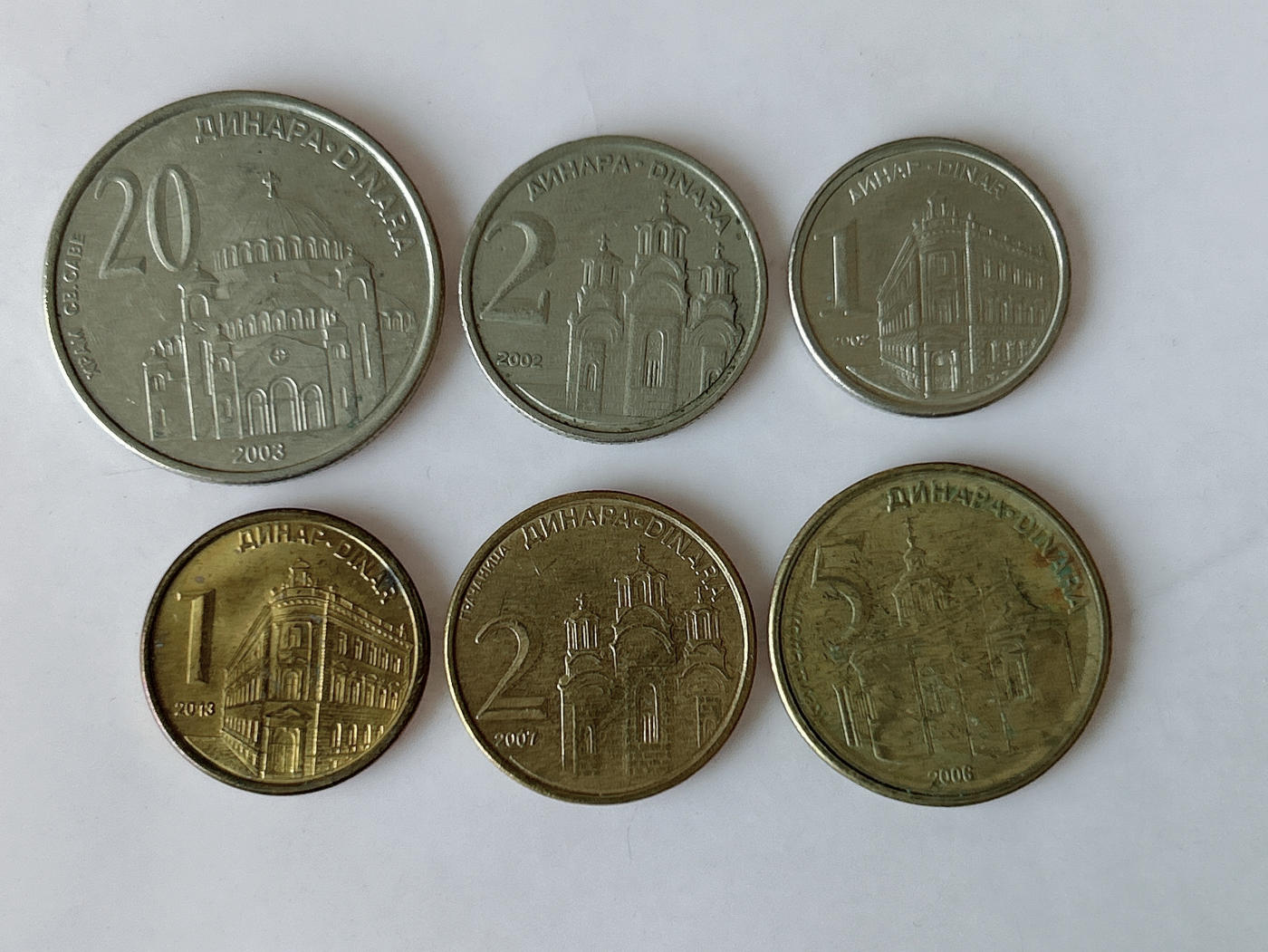 第一海外回流一元起拍收藏 散币专场 第88期 塞尔维亚硬币 6枚