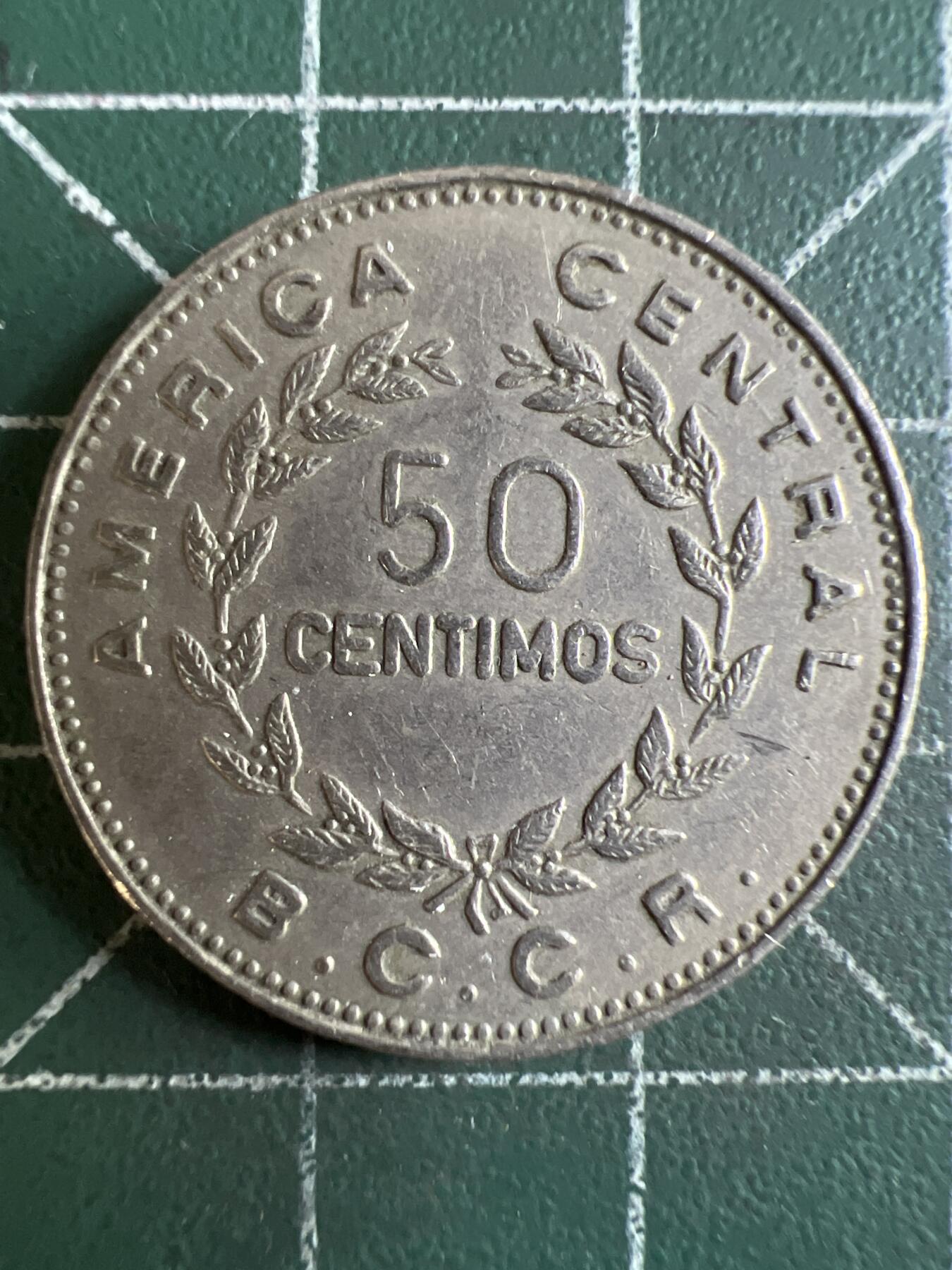 第603期 硬币专场 （无押金，捡漏，全场50包邮，偏远地区除外，接收代拍业务） 哥斯达黎加50分  1972年