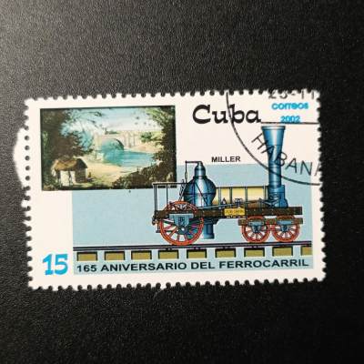 ↓君缘收藏95期☞钱币邮品↓无佣金、可寄存、满10元包邮  - 古巴邮票，2002年，火车