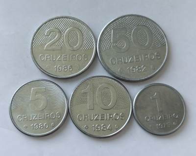 第一海外回流一元起拍收藏 散币专场 第89期 - 巴西1979-86年硬币5枚套