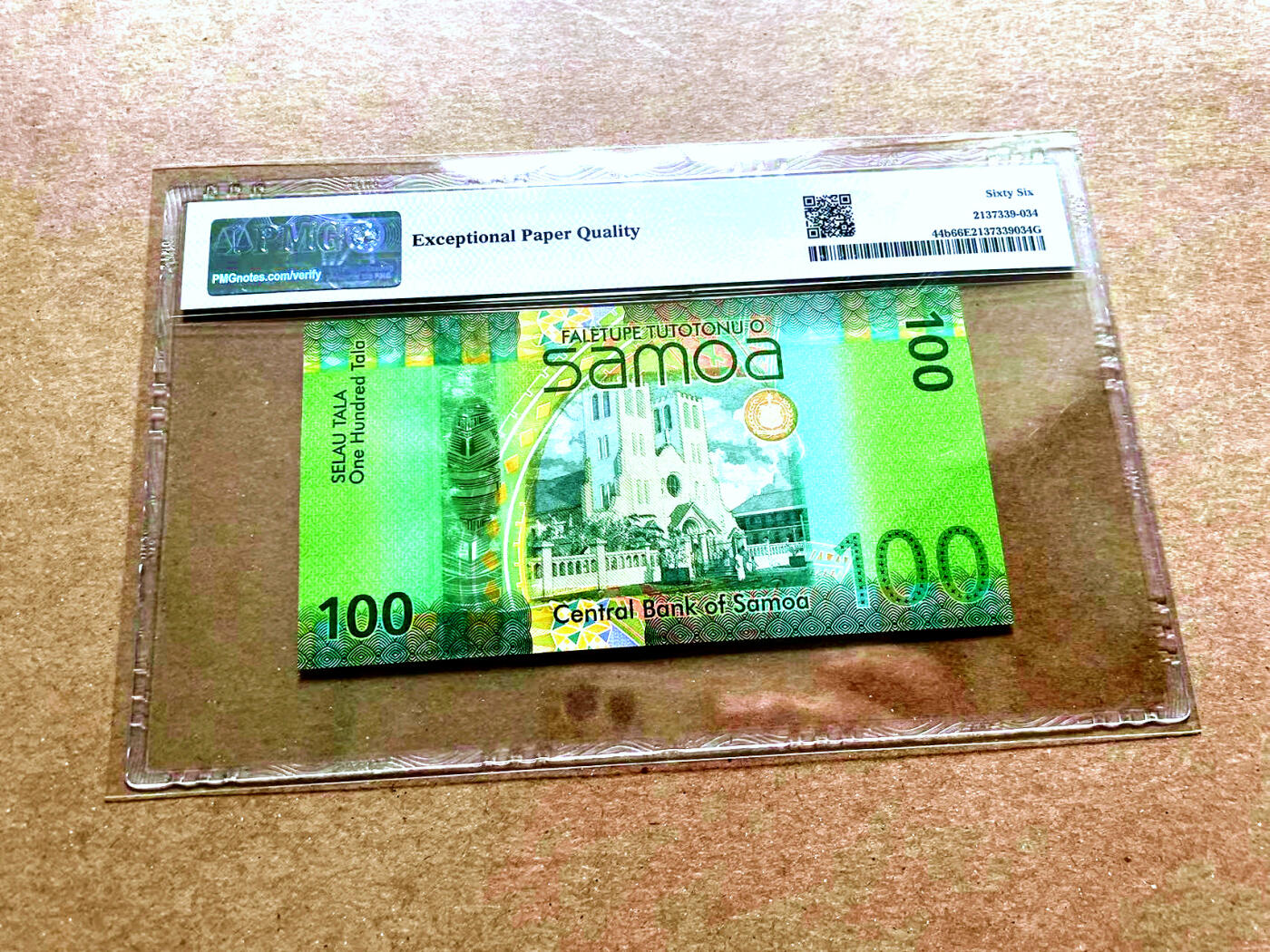 【Blue Auction】✨世界纸币精拍第478期【精】 【无47】萨摩亚 2017年100塔拉 PMG66EPQ 纪念钞