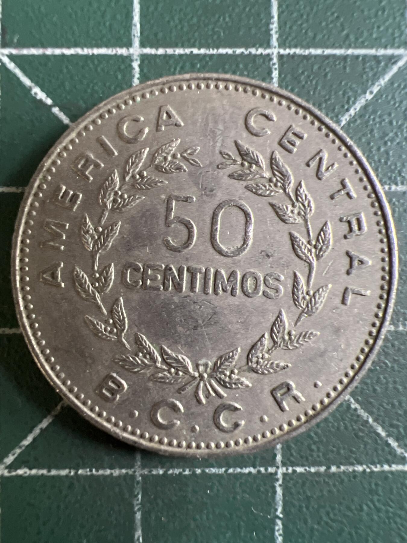 第620期 硬币专场 （无押金，捡漏，全场50包邮，偏远地区除外，接收代拍业务） 哥斯达黎加50分 1972年