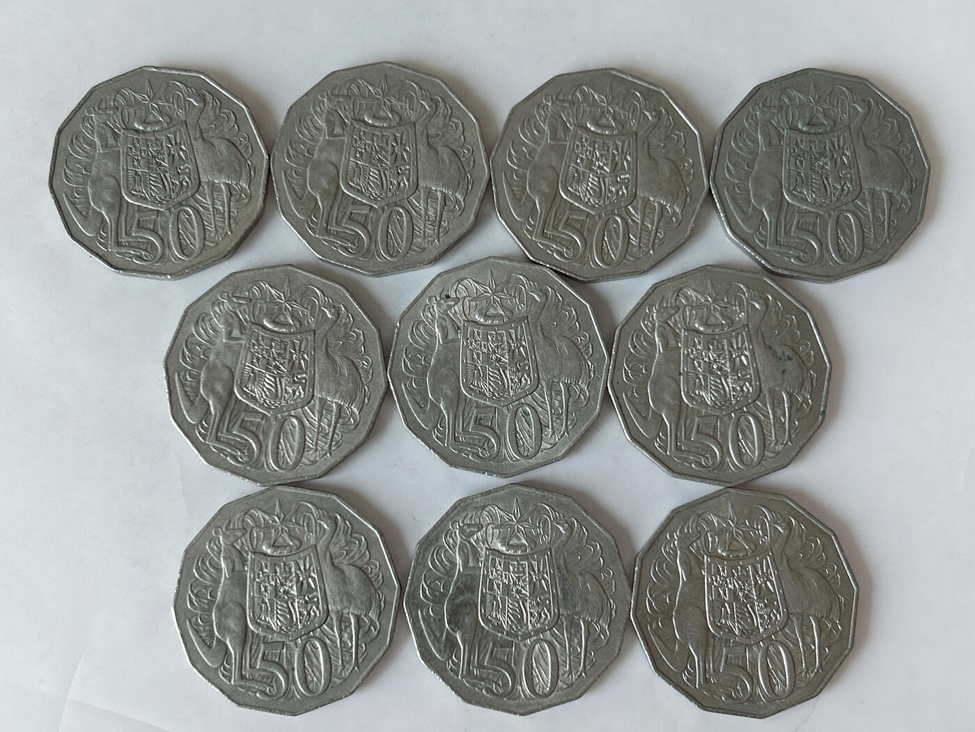 第一海外回流一元起拍收藏 散币专场 第88期 澳大利亚50分 10枚