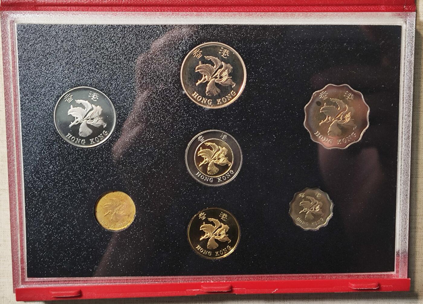紫瑗钱币——第350期拍卖 中国香港 1993年 1毫—10元 流通硬币 7枚套 精制套装