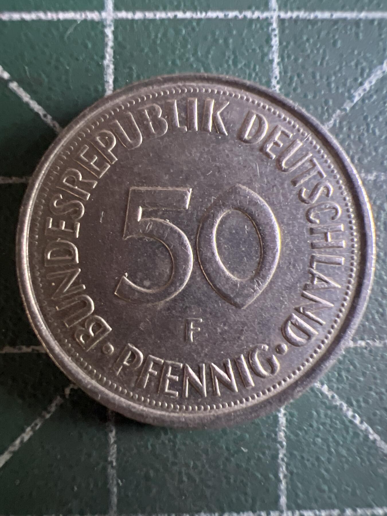 第603期 硬币专场 （无押金，捡漏，全场50包邮，偏远地区除外，接收代拍业务） 德国50分 F