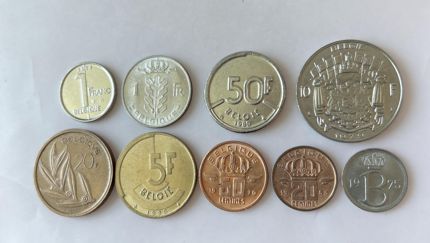 第一海外回流一元起拍收藏 散币专场 第88期 比利时硬币 9枚