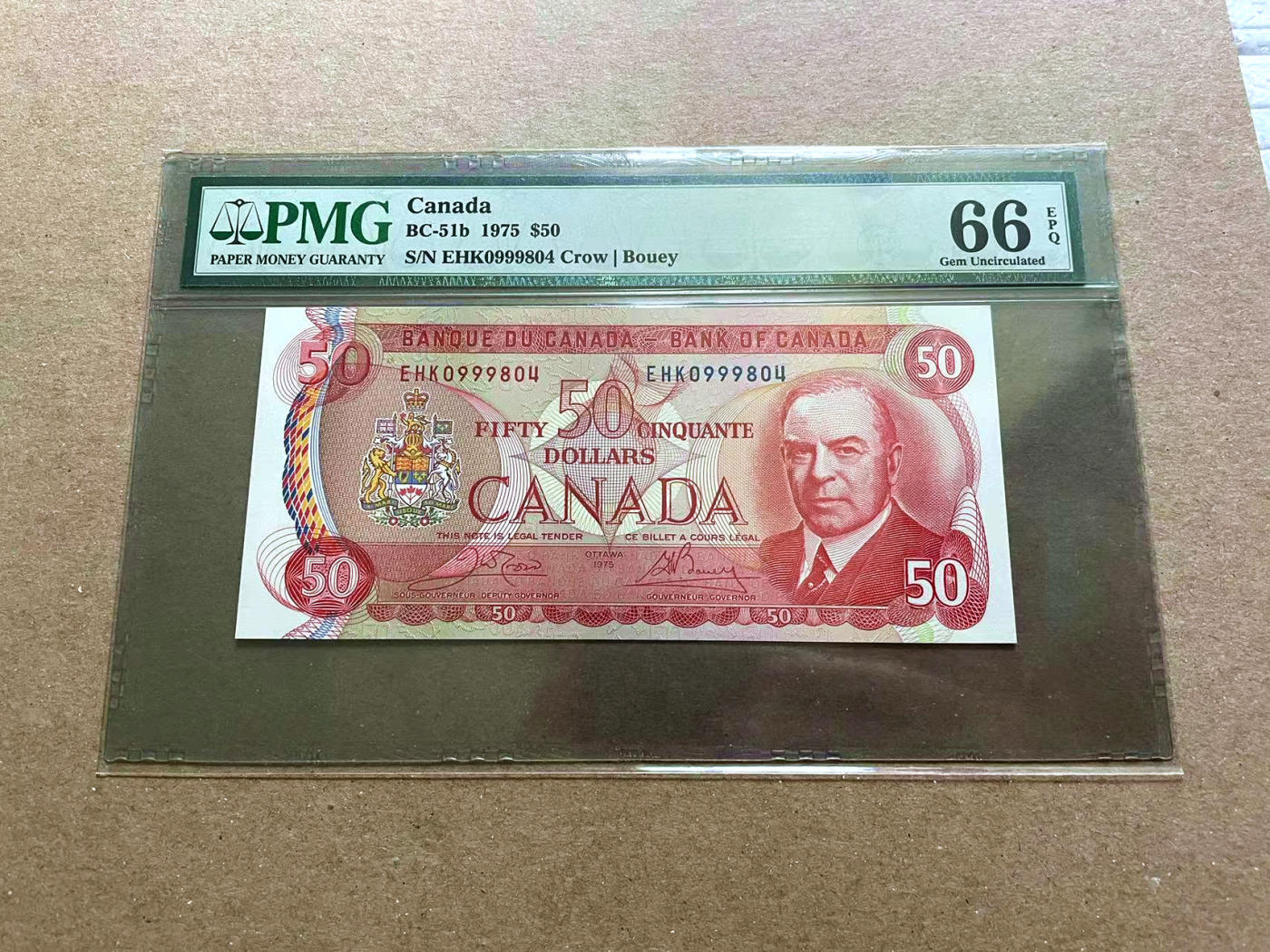 【Blue Auction】✨世界纸币精拍第478期【精】 加拿大 1975年50元 PMG66EPQ 