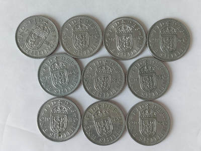 第一海外回流一元起拍收藏 散币专场 第88期 - 英国1先令硬币 站狮版 10枚