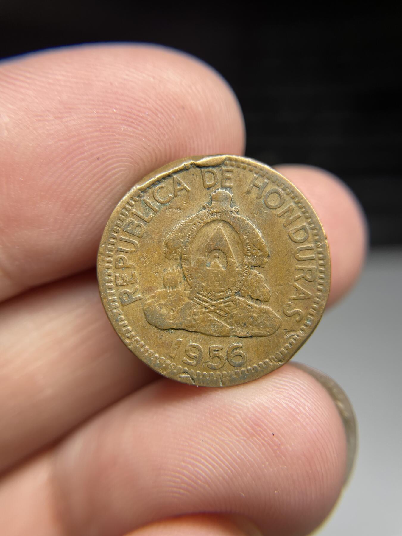 2024年集古藏今外币拍卖第七期-第2场—（总第62拍） 1956年洪都拉斯2分，有点不平