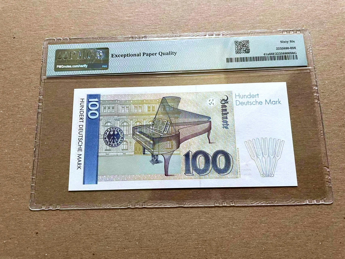 【Blue Auction】✨世界纸币精拍第478期【精】 【AA】德国 1989年100马克 克拉拉 PMG66EPQ 