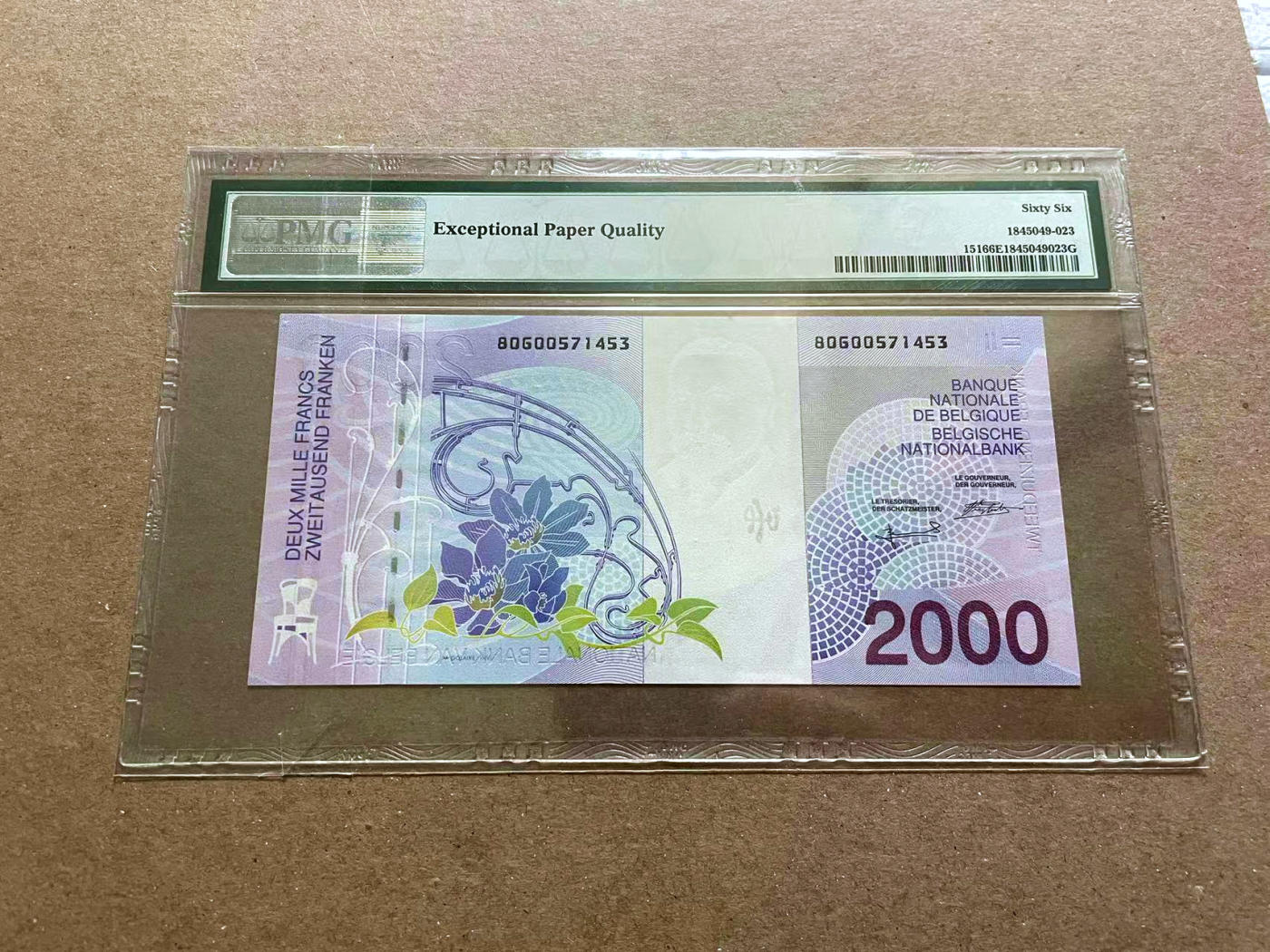 【Blue Auction】✨世界纸币精拍第478期【精】 比利时 1994-2001年2000法郎 PMG66EPQ 