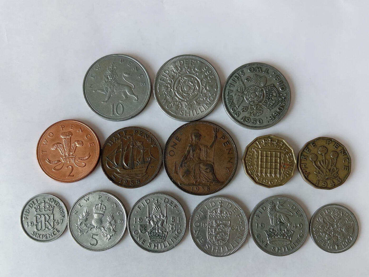 第一海外回流一元起拍收藏 散币专场 第88期 英国硬币 14枚 无重复