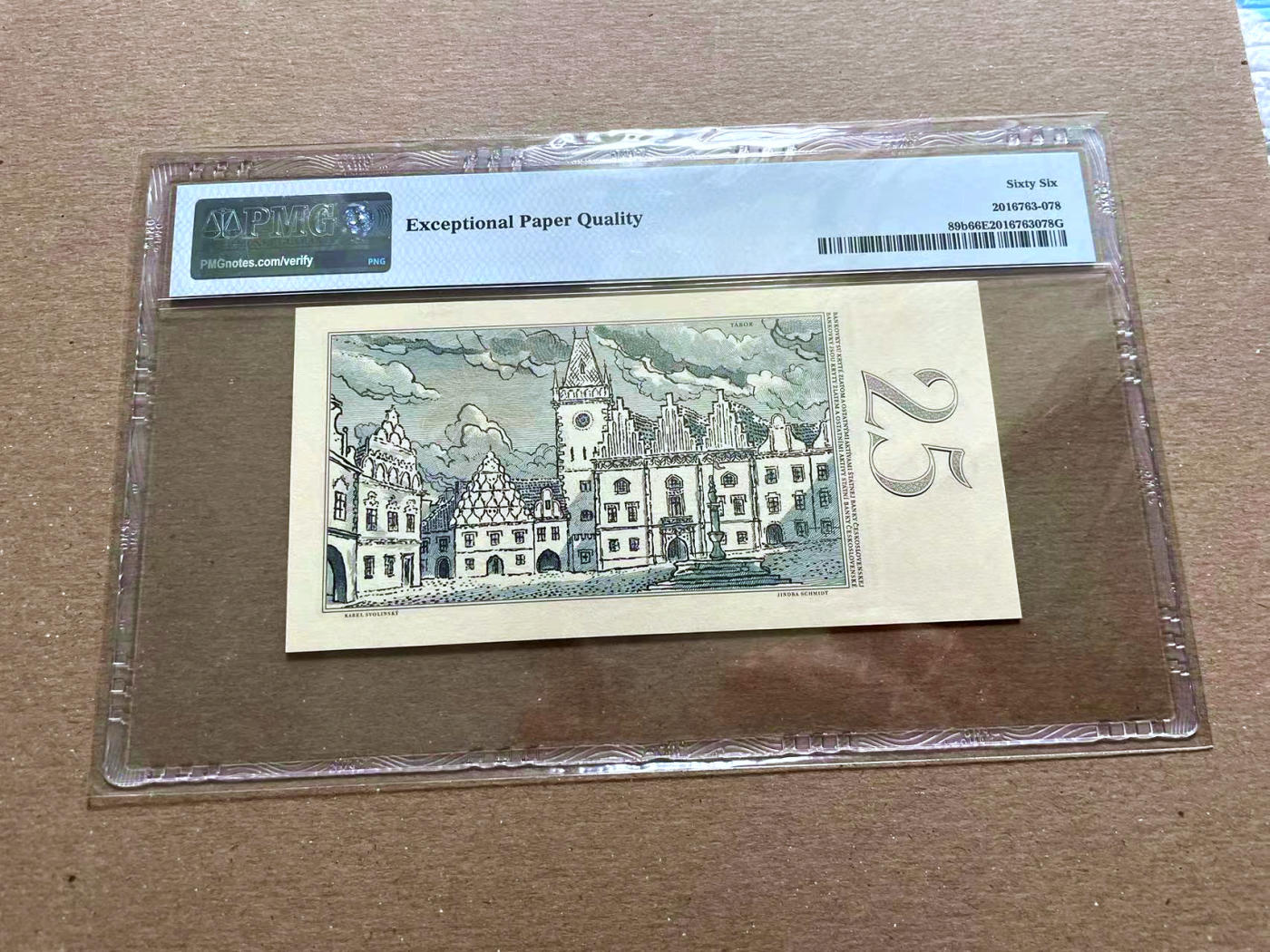 【Blue Auction】✨世界纸币精拍第478期【精】 【无47】捷斯 1961年25克朗 PMG66EPQ 