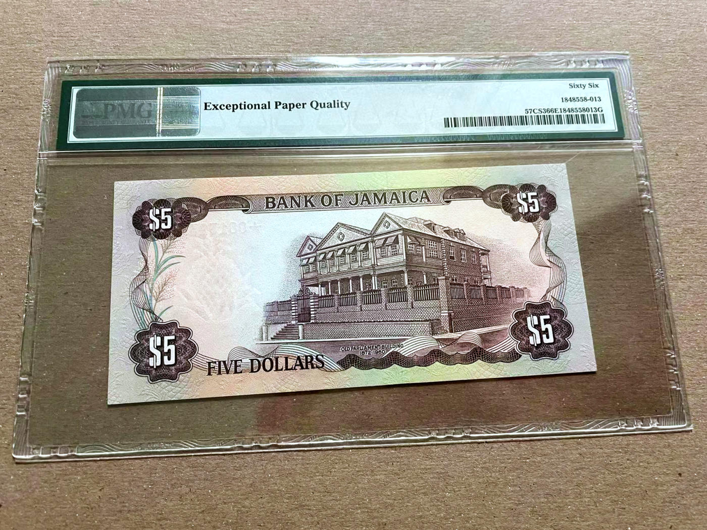 【Blue Auction】✨世界纸币精拍第478期【精】 【无47】牙买加 1978年5元 PMG66EPQ 