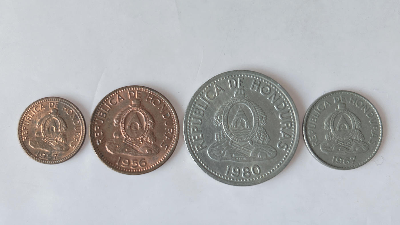 第一海外回流一元起拍收藏 散币专场 第88期 洪都拉斯硬币4枚