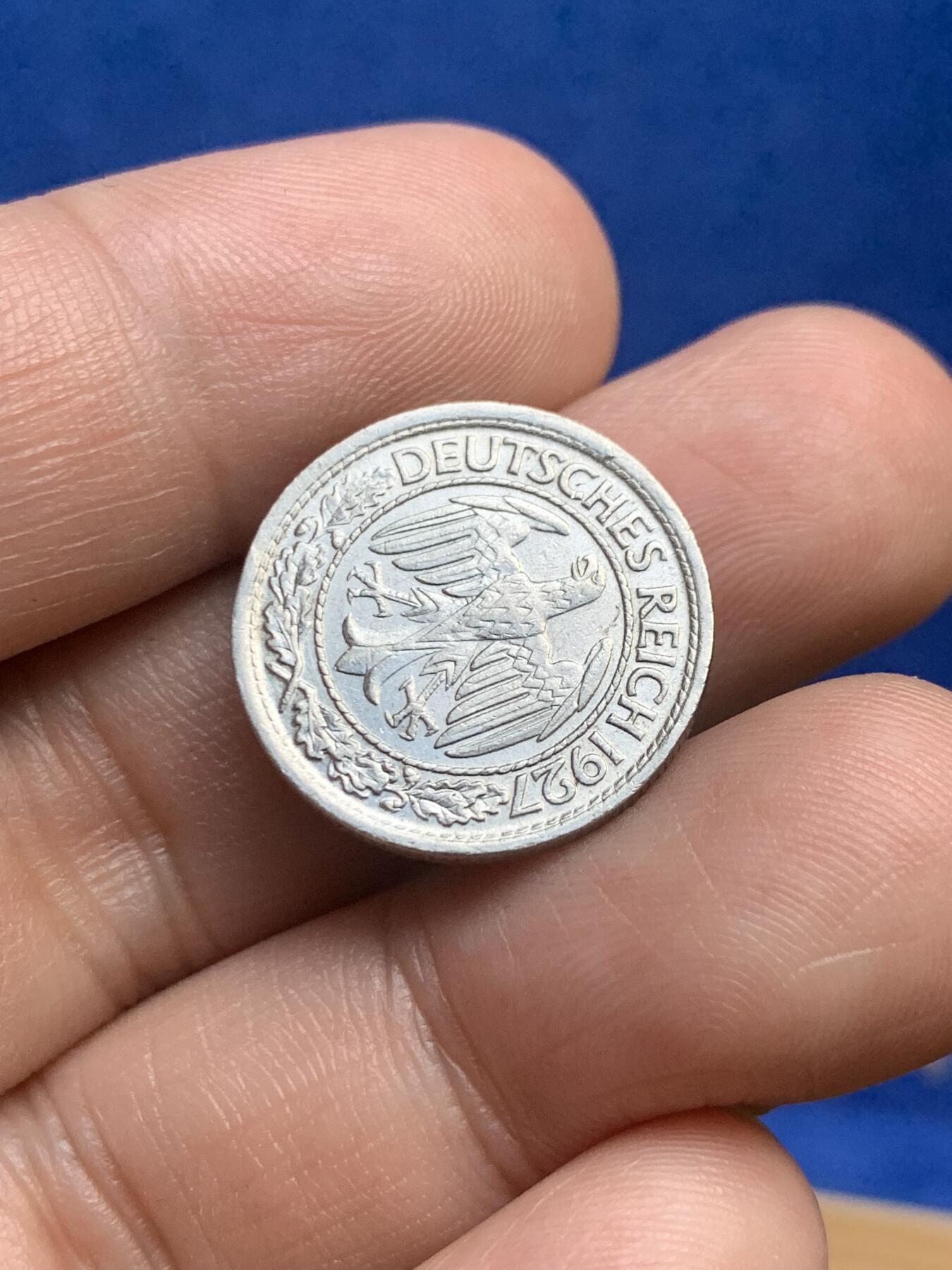 《竞宝斋》第269场- 周日，周一，周二  3场连拍 （全场包邮） 德国1927年50芬尼