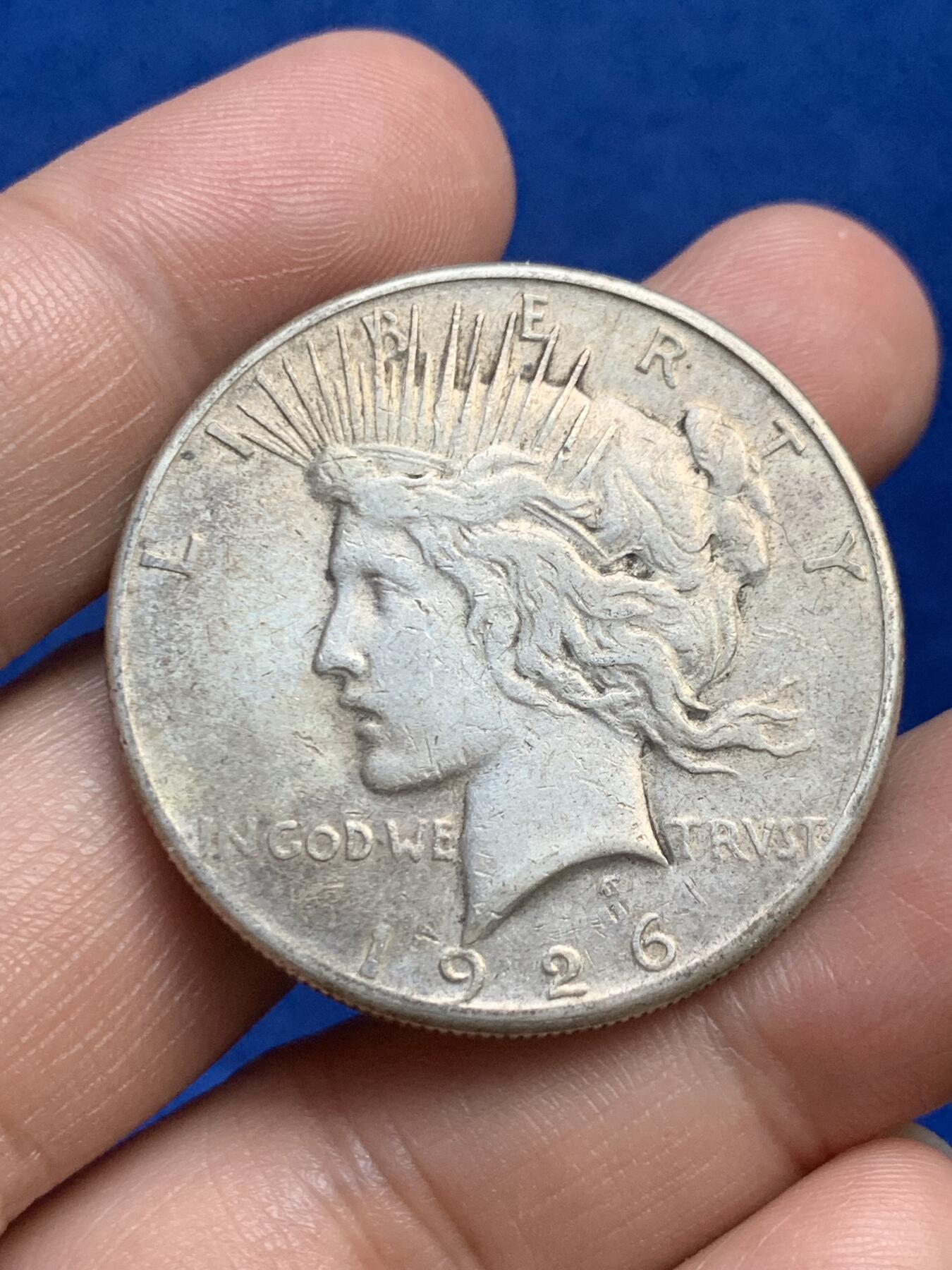 《竞宝斋》第269场- 周日，周一，周二  3场连拍 （全场包邮） 1926年 美国和平鸽一圆银币