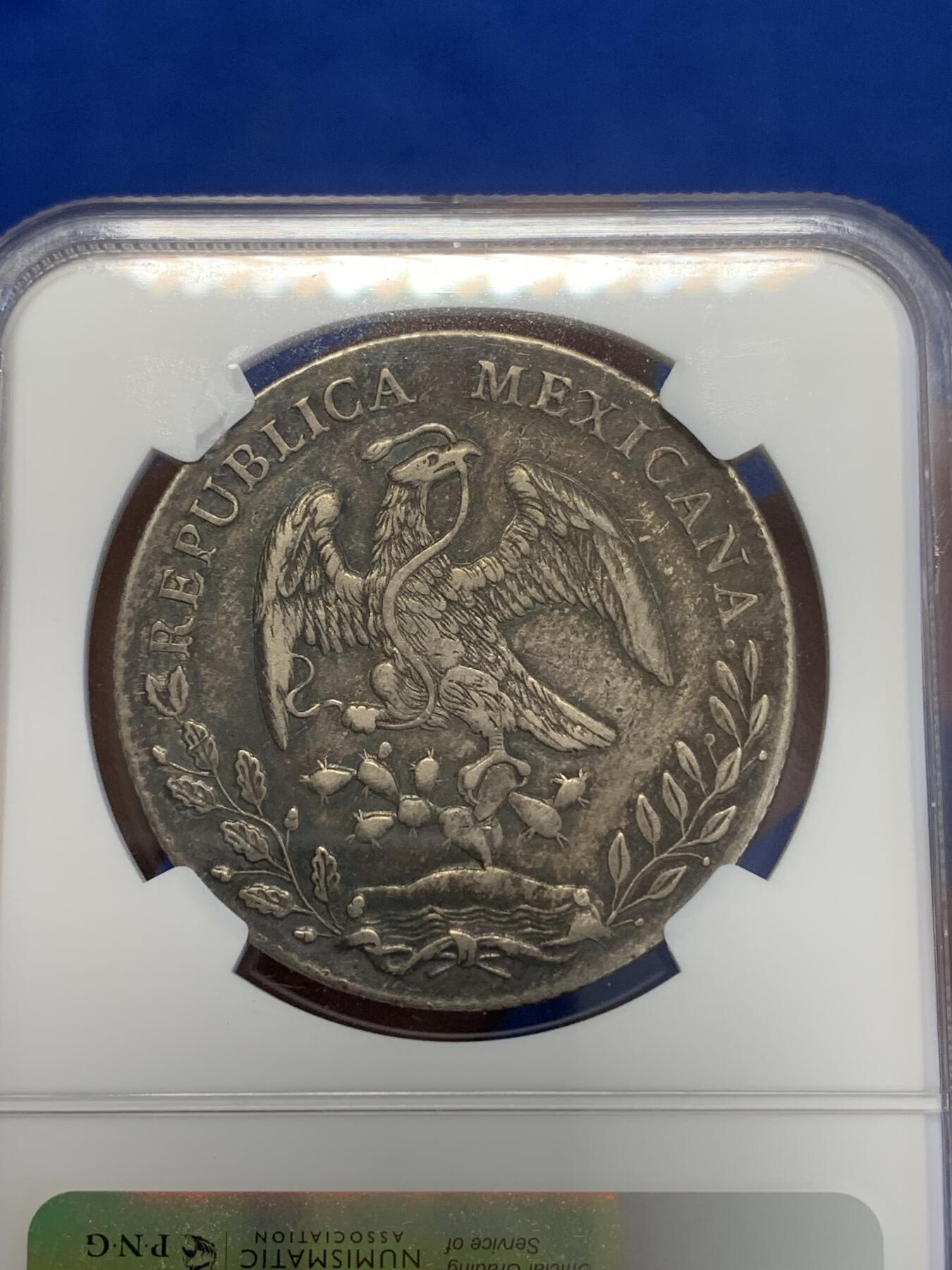 《竞宝斋》第269场- 周日，周一，周二  3场连拍 （全场包邮） NGC XFD 墨西哥 1896MO AB 8R 花边鹰洋 银币