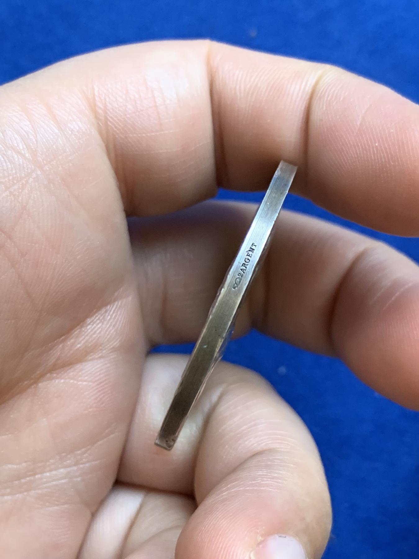 《竞宝斋》第271场-八角与章专场 周日，周一，周二  3场连拍 （全场包邮） 法国农业部银章，37.55g，40.8mm，丰饶角2ARGENT边铭，有磕