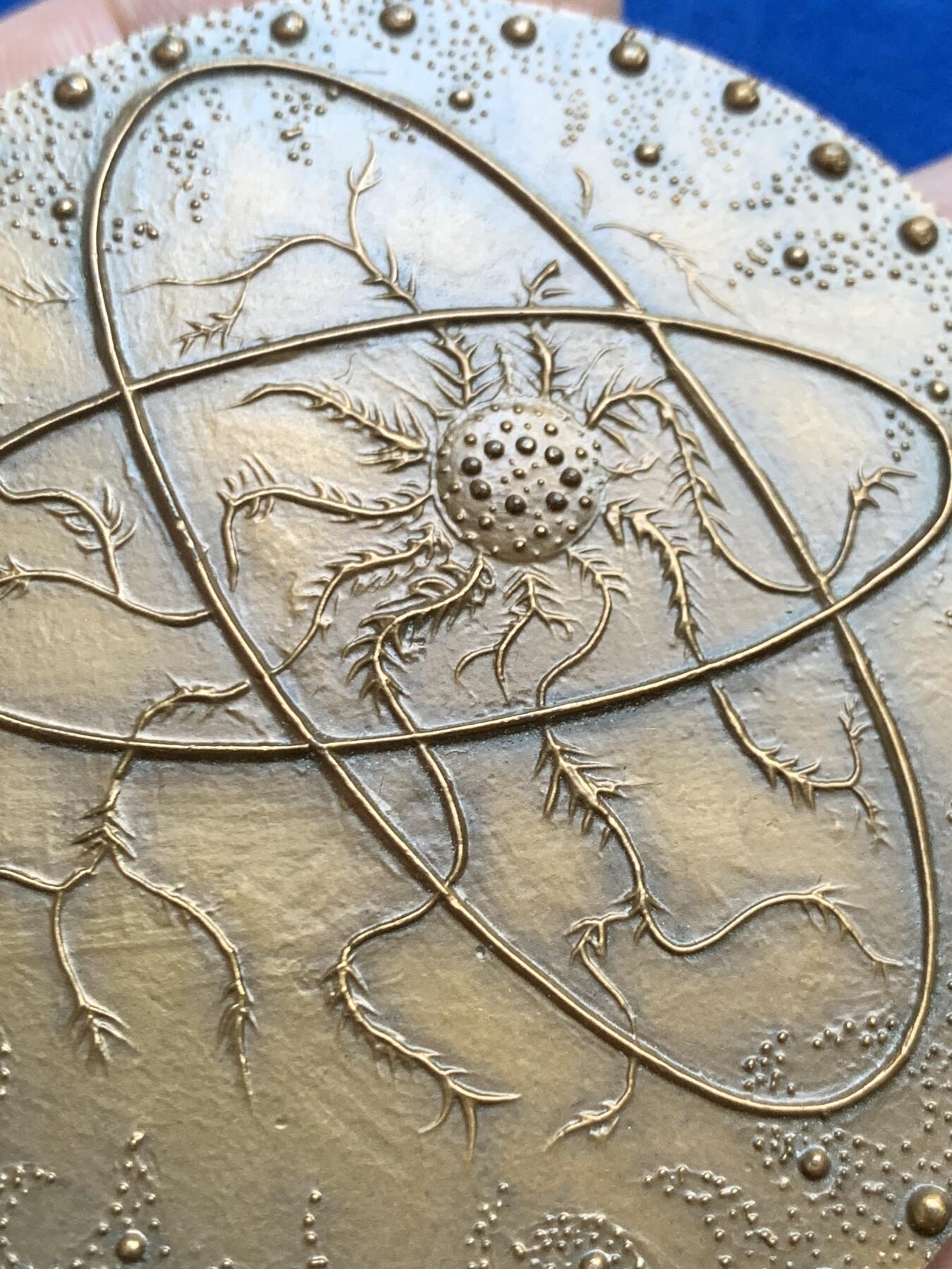 《竞宝斋》第271场-八角与章专场 周日，周一，周二  3场连拍 （全场包邮） 法国博莱纳市铜章，183.89g，67.7mm，边铭：丰饶角+铜标