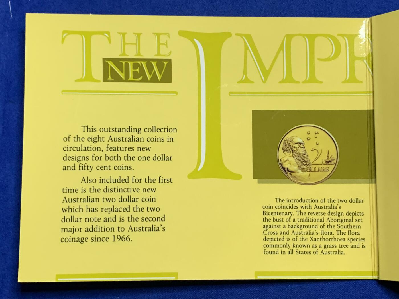 《竞宝斋》第269场- 周日，周一，周二  3场连拍 （全场包邮） 1988年澳大利亚皇家造币厂官方套币 带50分 1元流通纪念币2枚