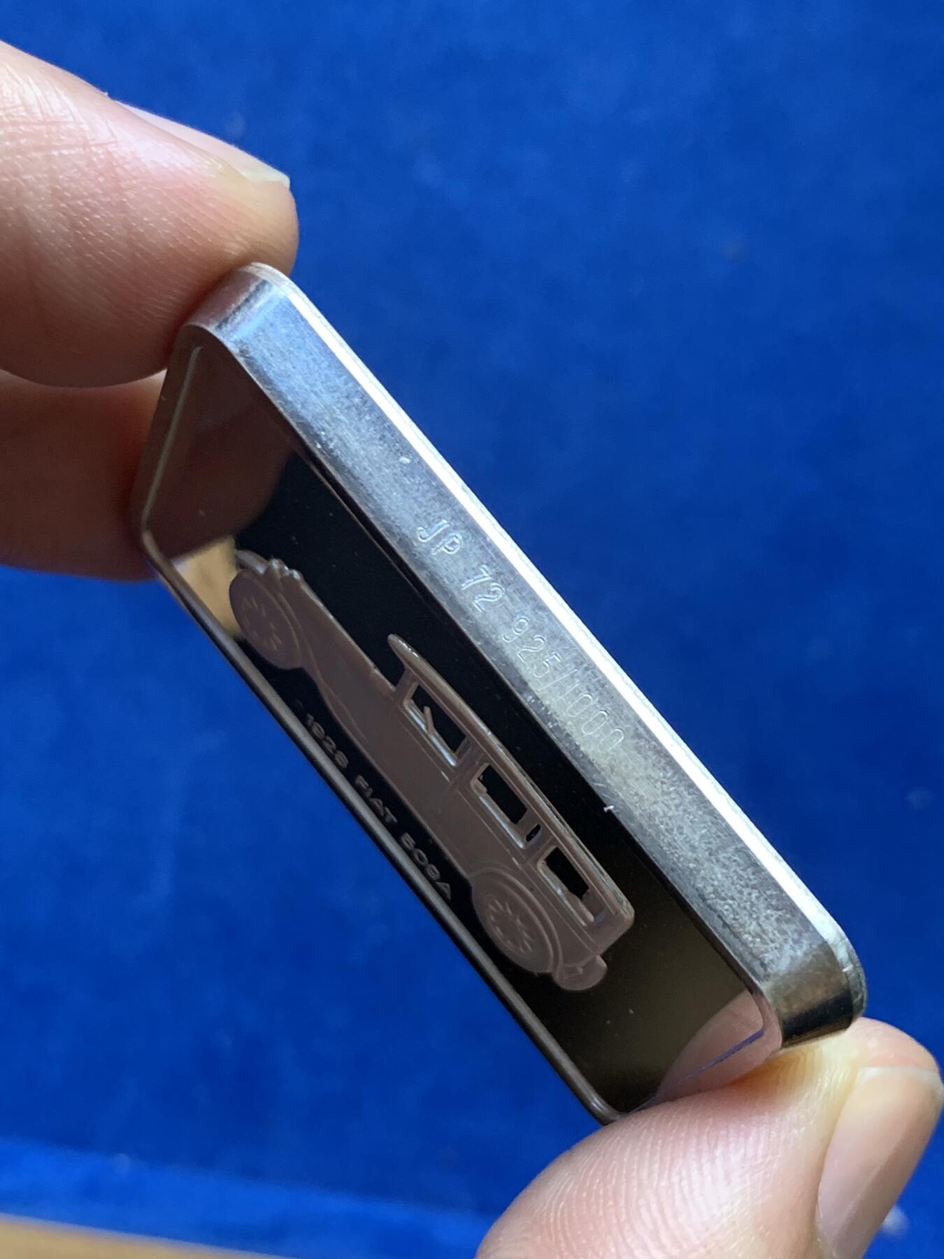 《竞宝斋》第269场- 周日，周一，周二  3场连拍 （全场包邮） 1928款意大利老爷车索菲达银砖 925银 68.5g的大家伙手感十足 百年老物件保存完好 镜面超好