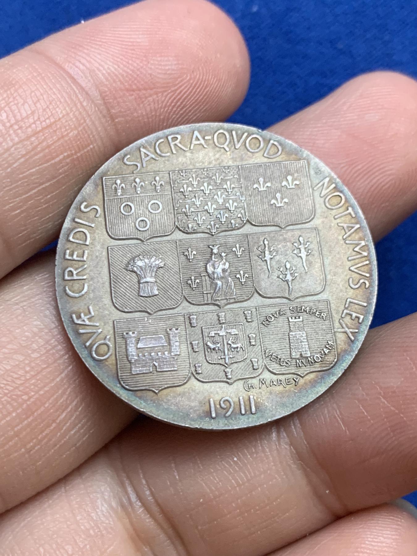 《竞宝斋》第271场-八角与章专场 周日，周一，周二  3场连拍 （全场包邮） 法国银质jeton，奥尔良公证人，15.13g，32.2mm，丰饶角1ARGENT边铭