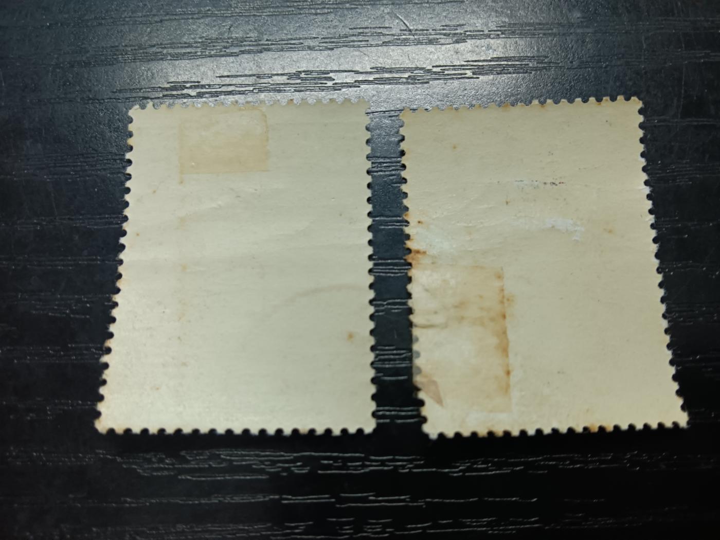 博彦收藏5月28日邮票专场 特44菊花盖销2枚 原胶背贴，上品
