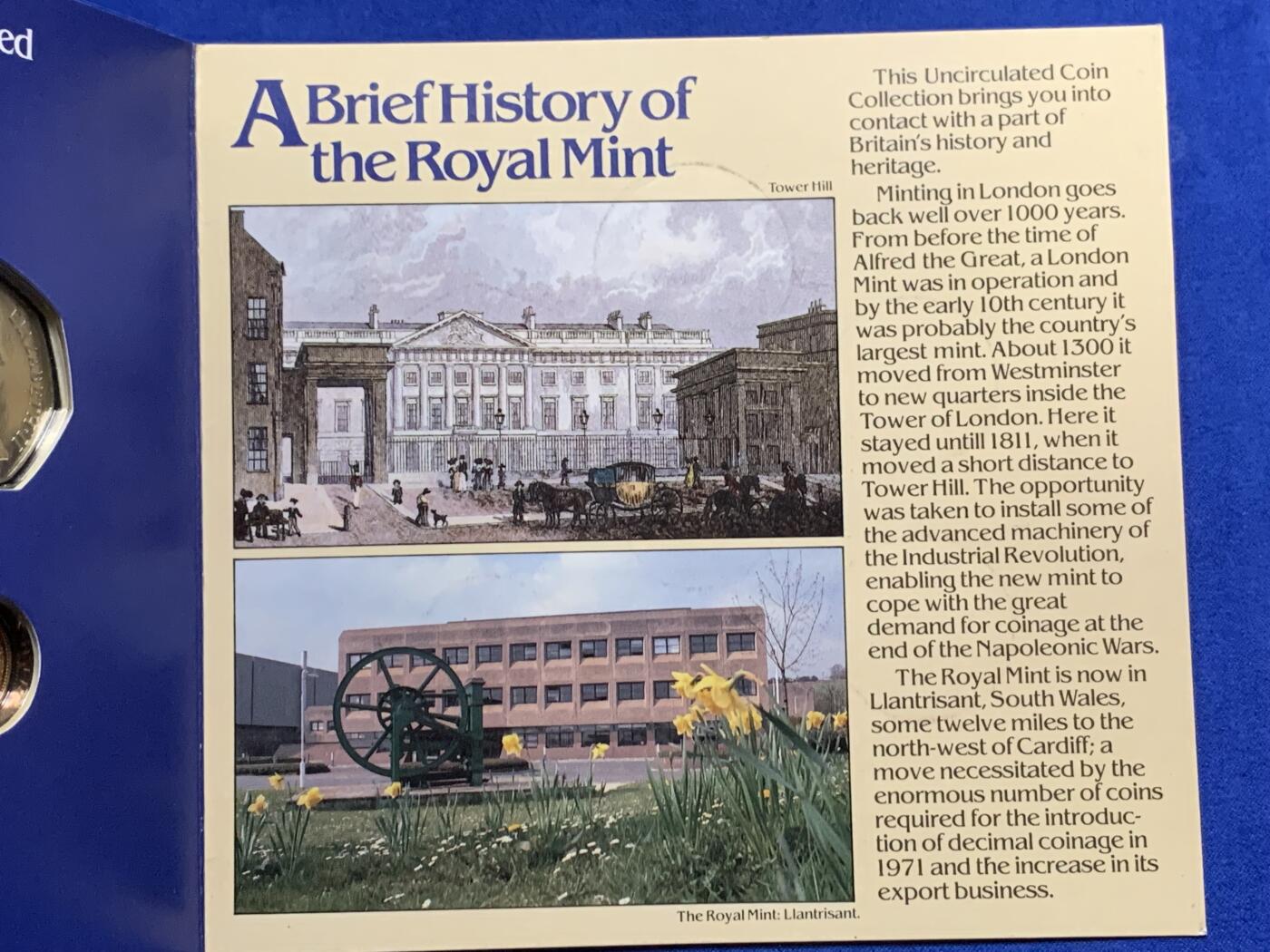 《竞宝斋》第269场- 周日，周一，周二  3场连拍 （全场包邮） 英国1982年硬币套装 7枚装 20便士首发年份 青年女王头像