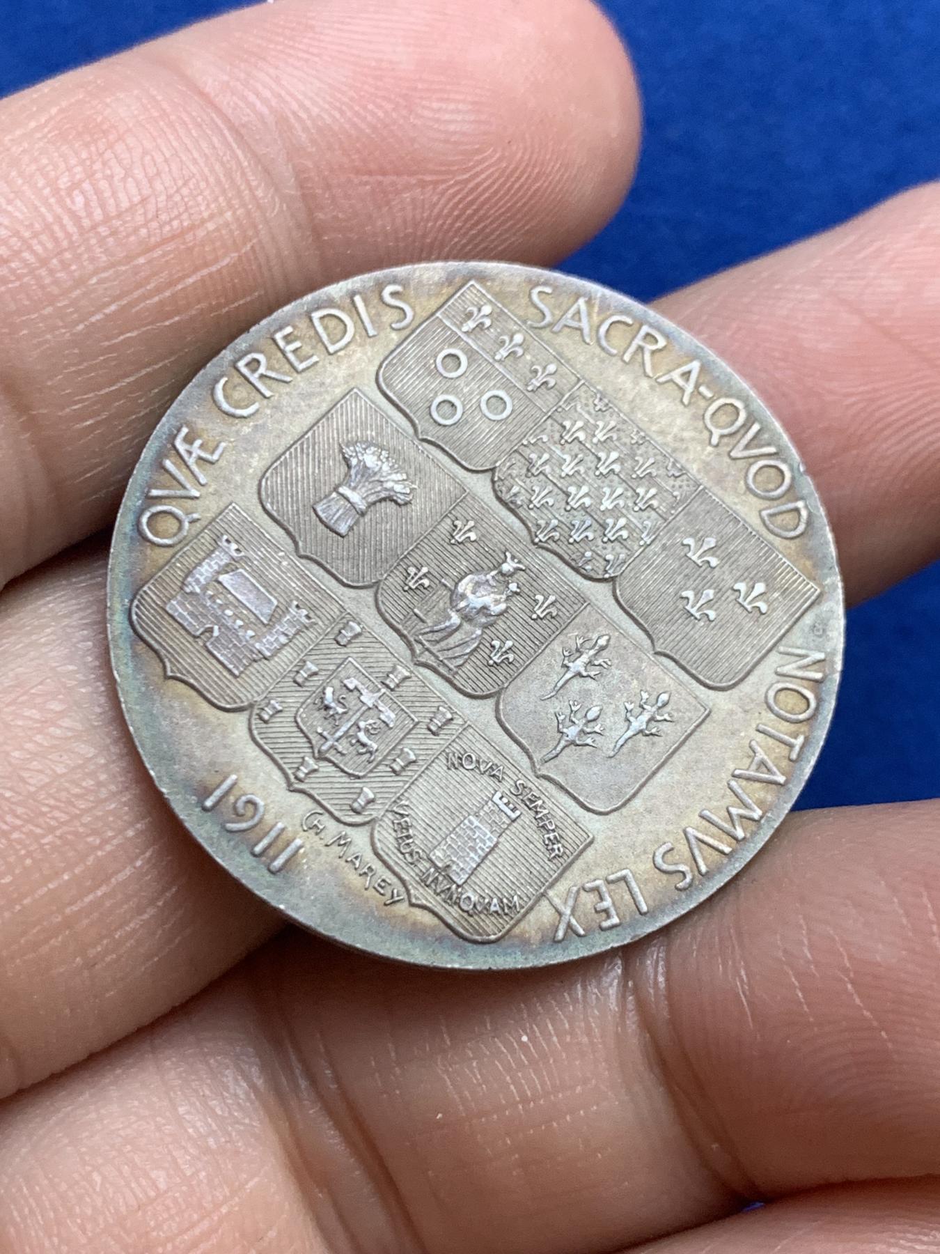 《竞宝斋》第271场-八角与章专场 周日，周一，周二  3场连拍 （全场包邮） 法国银质jeton，奥尔良公证人，15.13g，32.2mm，丰饶角1ARGENT边铭