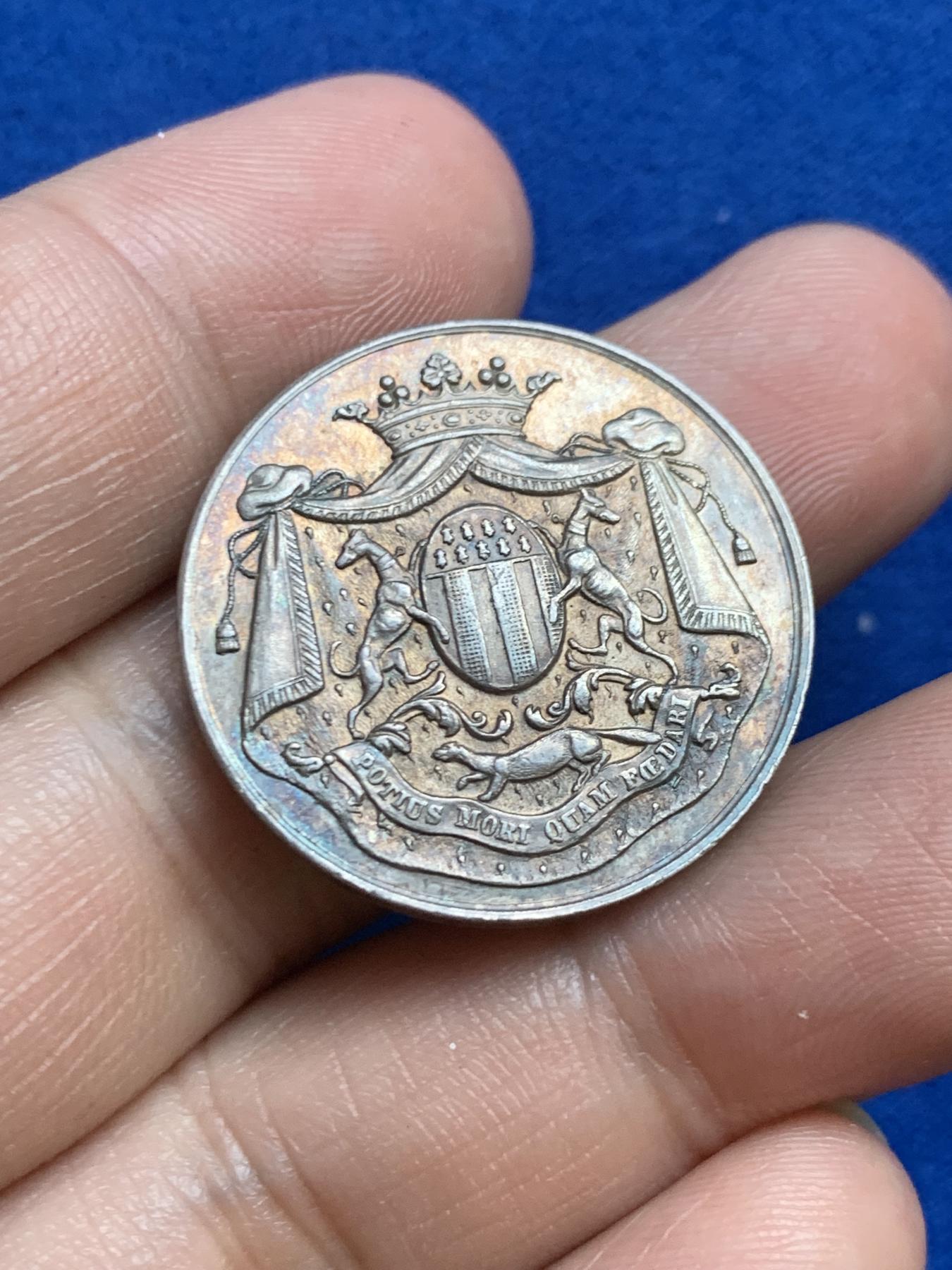 《竞宝斋》第271场-八角与章专场 周日，周一，周二  3场连拍 （全场包邮） 法国银质jeton，布列塔尼雷恩储蓄银行，9.66g，27.8mm，丰饶角边铭